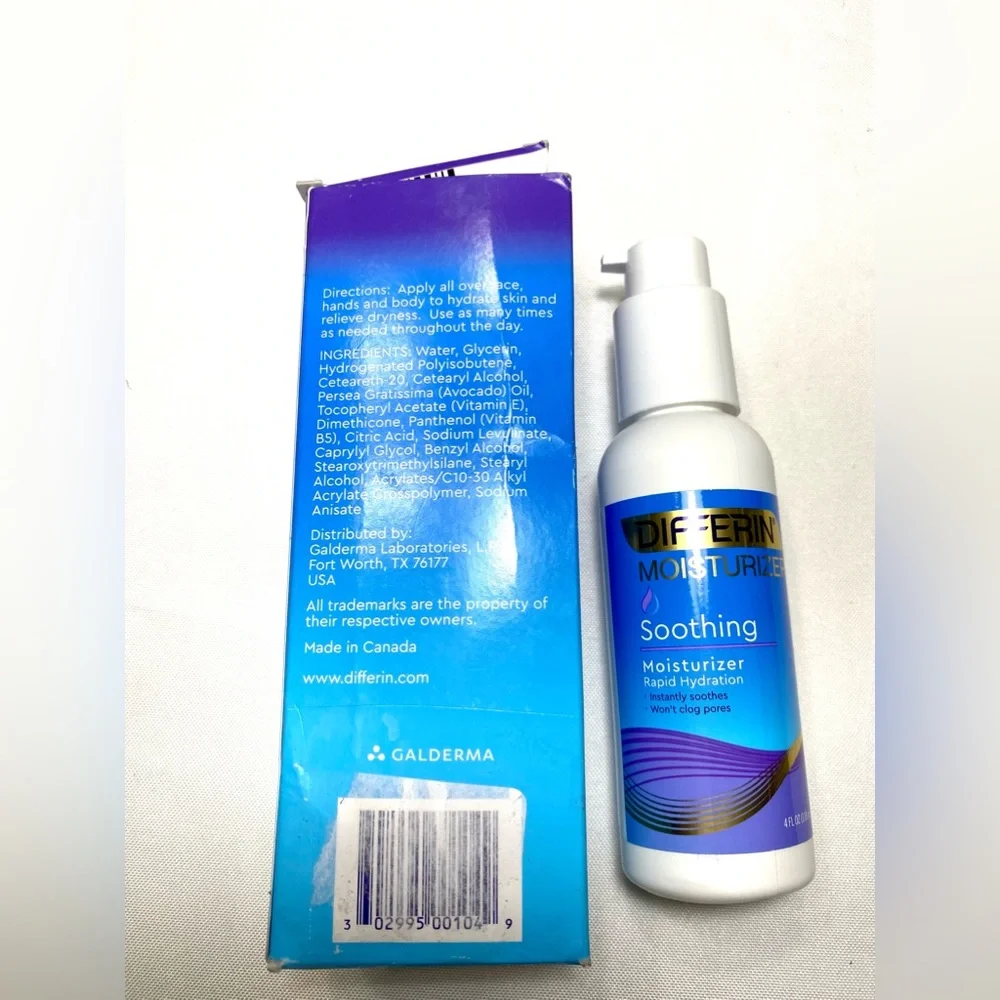 Differin Face Moisturizer Soothing Lotion for Face and Body,Gentle Skin Care
